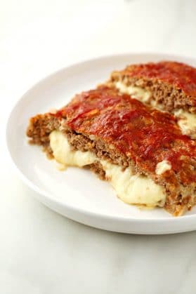 Mozzarella Stuffed Meatloaf