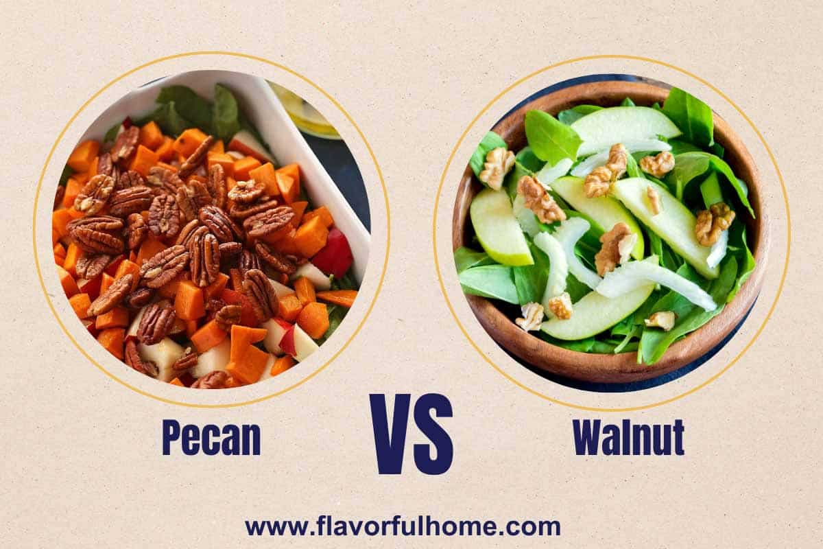 Blog cover showing salad topped with walnuts and with pecans. 