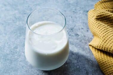 Glass with Half-And-Half milk