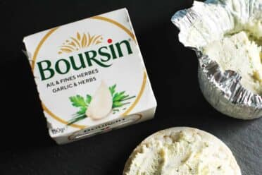 Close up image of the Boursin cheese package